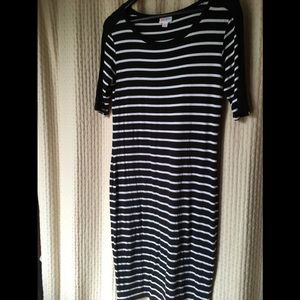 LuLaRoe Julia Medium Black and White dress